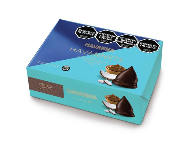 Havannets de Coco con Chocolate 70% Sin TACC | Caja x6 – Envío mundial