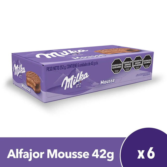 Alfajor Milka Mousse Clasico, 42 g / 1.48 oz (Original box of 6)