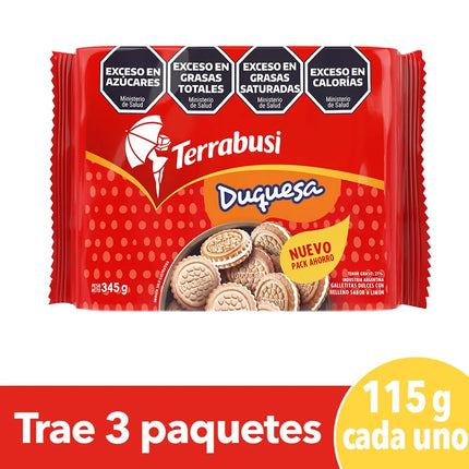 Galletitas rellenas Duquesa Terrabusi vainilla Pack x3 – Envío internacional