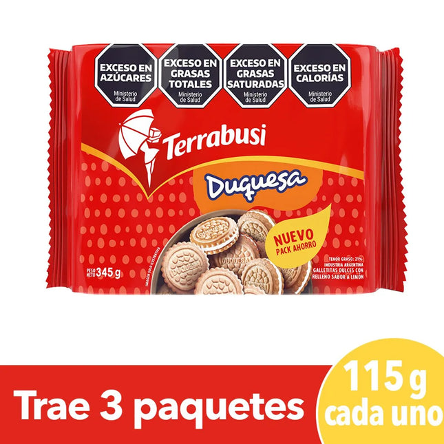 Galletitas rellenas Duquesa Terrabusi vainilla Pack x3 – Envío internacional