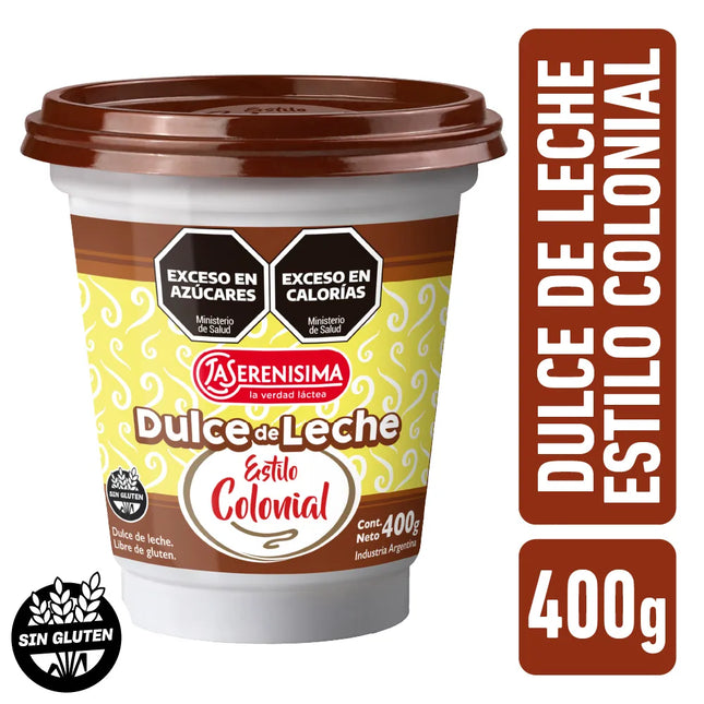 Dulce de Leche La Serenisima Estilo Colonial Sin TACC, 400 g / 14,1 oz