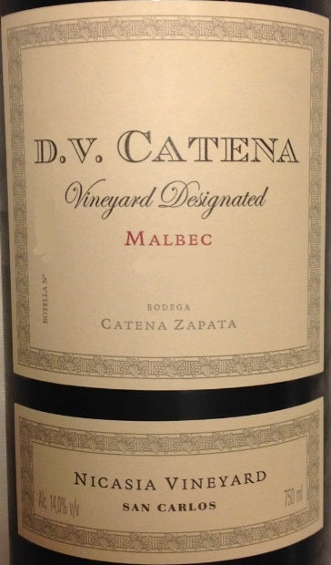 Vino DV Catena Malbec Nicasia Altamira 750 ml – Vino argentino premium – Envío internacional