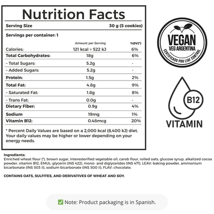 Galletitas Veganas de Chocolate – Caja x 6 unidades de 170g