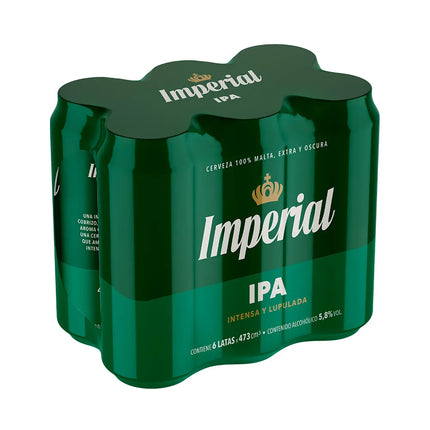 Cerveza Imperial IPA, 473 ml / 99,88 oz (Pack de 6)