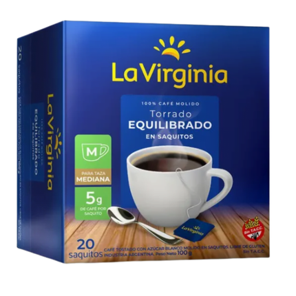 Coffee in bags Without TACC La Virginia, 100 g / 3.52 oz (Box of 20 bags)