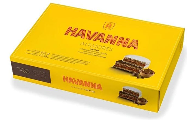 Alfajor Havanna Mixto, Blanco y Negro, 612 g/ 21.58 oz (Box of 12)