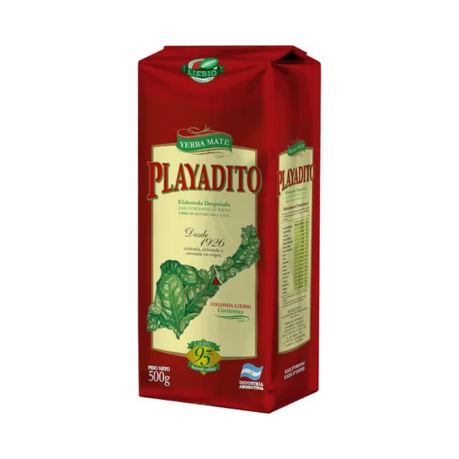 Yerba Mate Playadito Despalada Premium 500 g / 17,63 oz – Yerba Argentina Sin Palo de Sabor Intenso