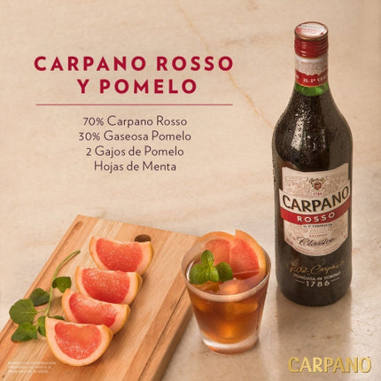 Combo de 4 Aperitivo Vermut Carpano Rosso Clásico, 950 ml / 32.12 oz