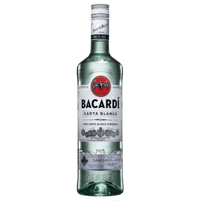 Botella Bacardi Ron Blanco 750 ml / 25.3 oz – Ron blanco premium ideal para cocktails como Mojito, Daiquirí y Piña Colada.