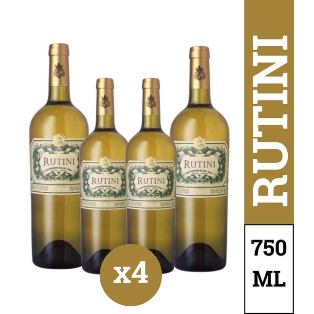 Pack x4 Bodega Rutini Sauvignon Blanc 750 ml – Vino Blanco Argentino de Mendoza