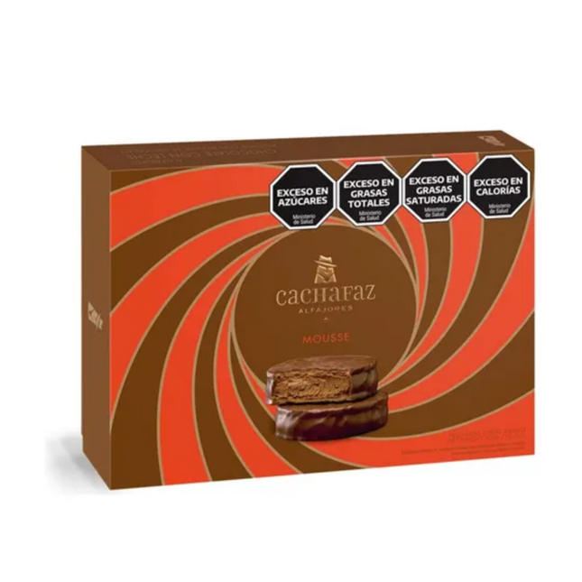 Alfajor Cachafaz de Chocolate con Mousse, 50 g / 1.76 oz (Box of 12)
