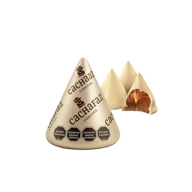 Conitos Cachafaz de Chocolate Blanco con Dulce de Leche, 38 g / 1.34 oz (Box of 12)