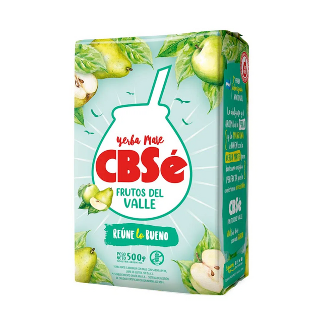Yerba Mate CBSe Frutos del Valle Pera 500 g – Yerba saborizada frutal argentina