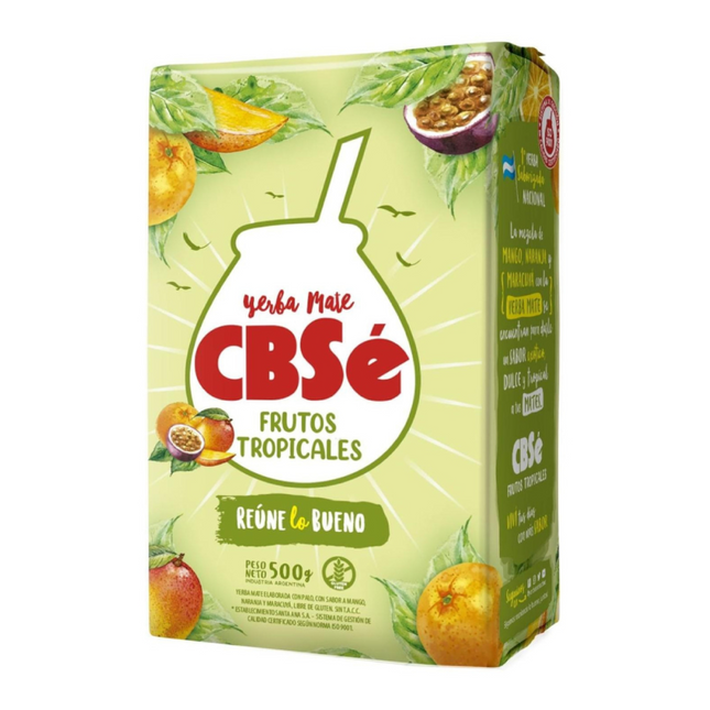 Yerba Mate CBSe Frutos Tropicales 500 g – Yerba saborizada frutal argentina