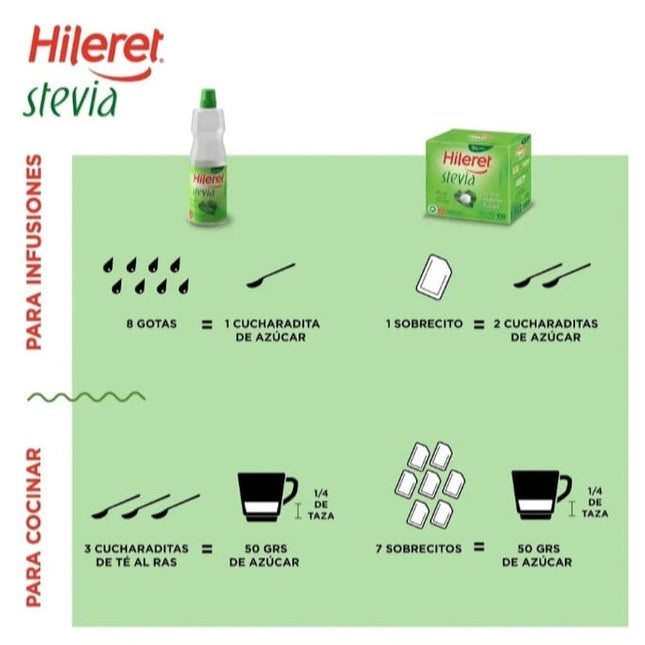Hileret stevia Edulcorante líquido, 200 ml