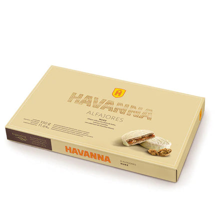 Alfajor Havanna Nuez, White Chocolate with Nuts & Dulce de Leche, 55 g / 1.94 oz (Box of 12)
