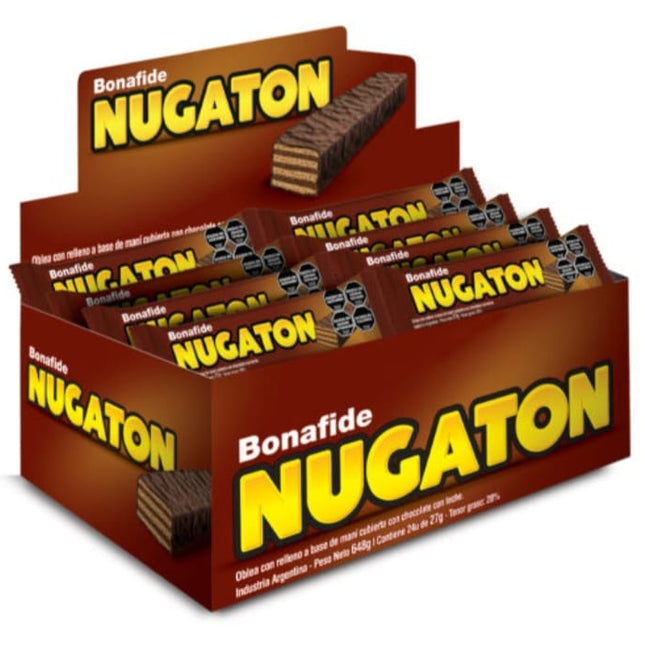 Oblea de chocolate con leche Nugaton 27 g / 0,95 oz caja 24 unidades