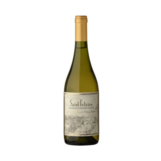 Saint Felicien Vino Chardonnay 750 ml – vino blanco argentino premium de Mendoza con notas de frutas tropicales, miel y vainilla