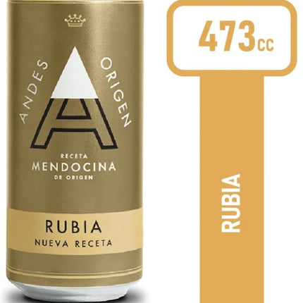 Cerveza Andes Origen Rubia, 473 ml / 99,88 oz (Pack de 6)
