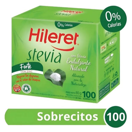 Edulcorante Hileret stevia (100 Sobres)