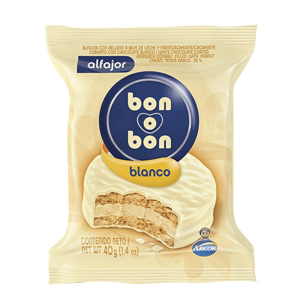 Alfajor Bon o Bon de Chocolate Simple, 40 g / 1.41 oz (Pack of 6)